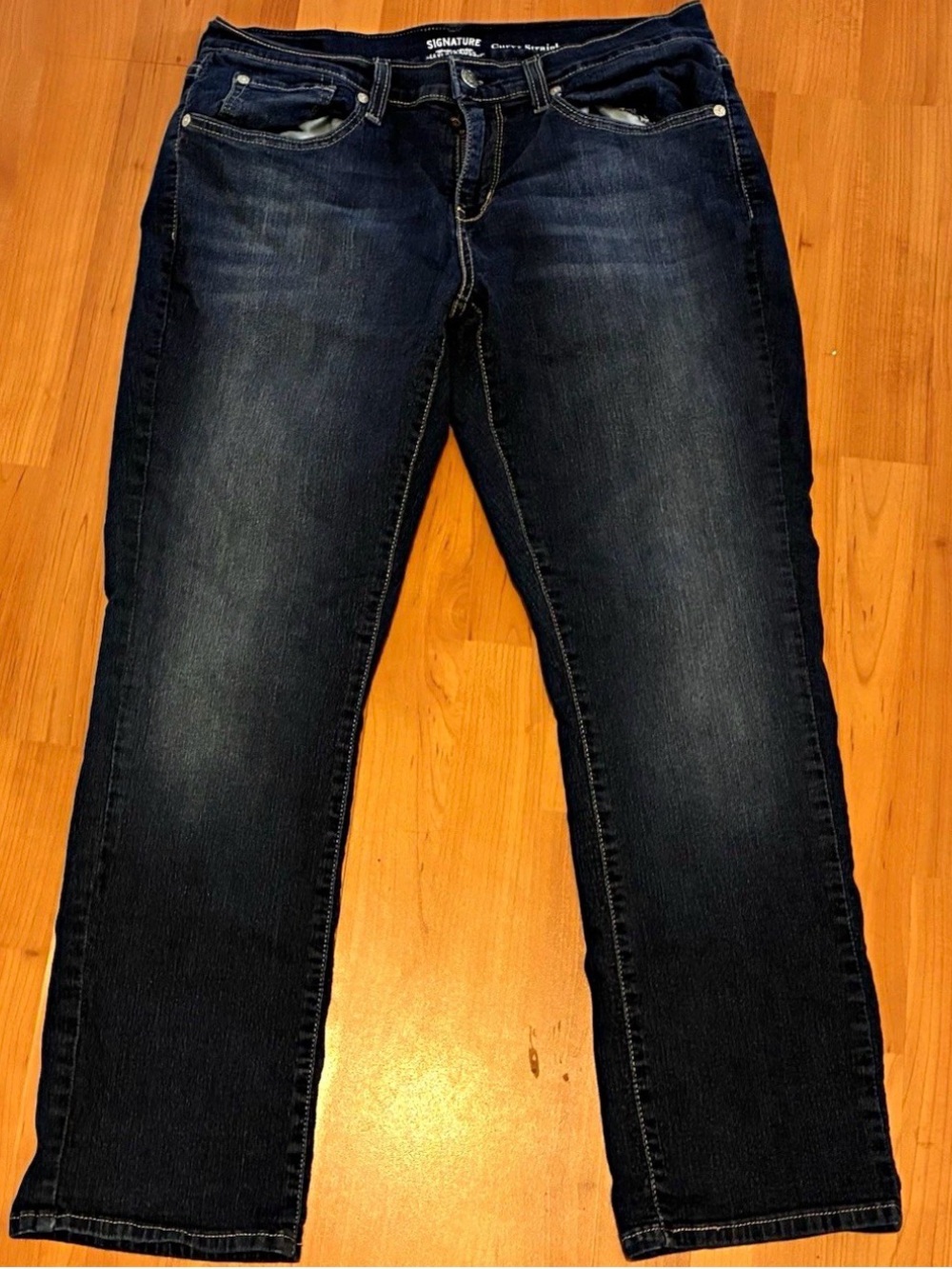 Signature by Levi Strauss Dark Indigo Straight Leg Jeans